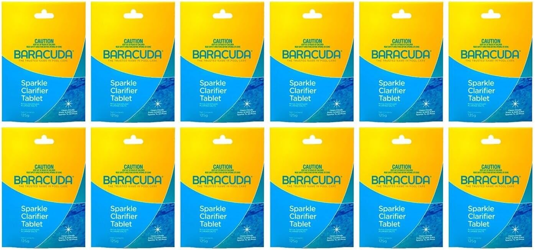 12X Sparkle Clarifier Tablet 125G Baracuda Clarifier Strength Clear Cloudy Water