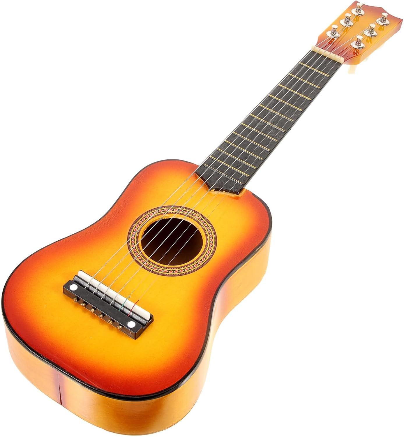 Veemoon 21 Inch Kids Acoustic Guitar 6 String Wooden Small Guitar Beginner Guitar Instrument (Sun Color) image number 1