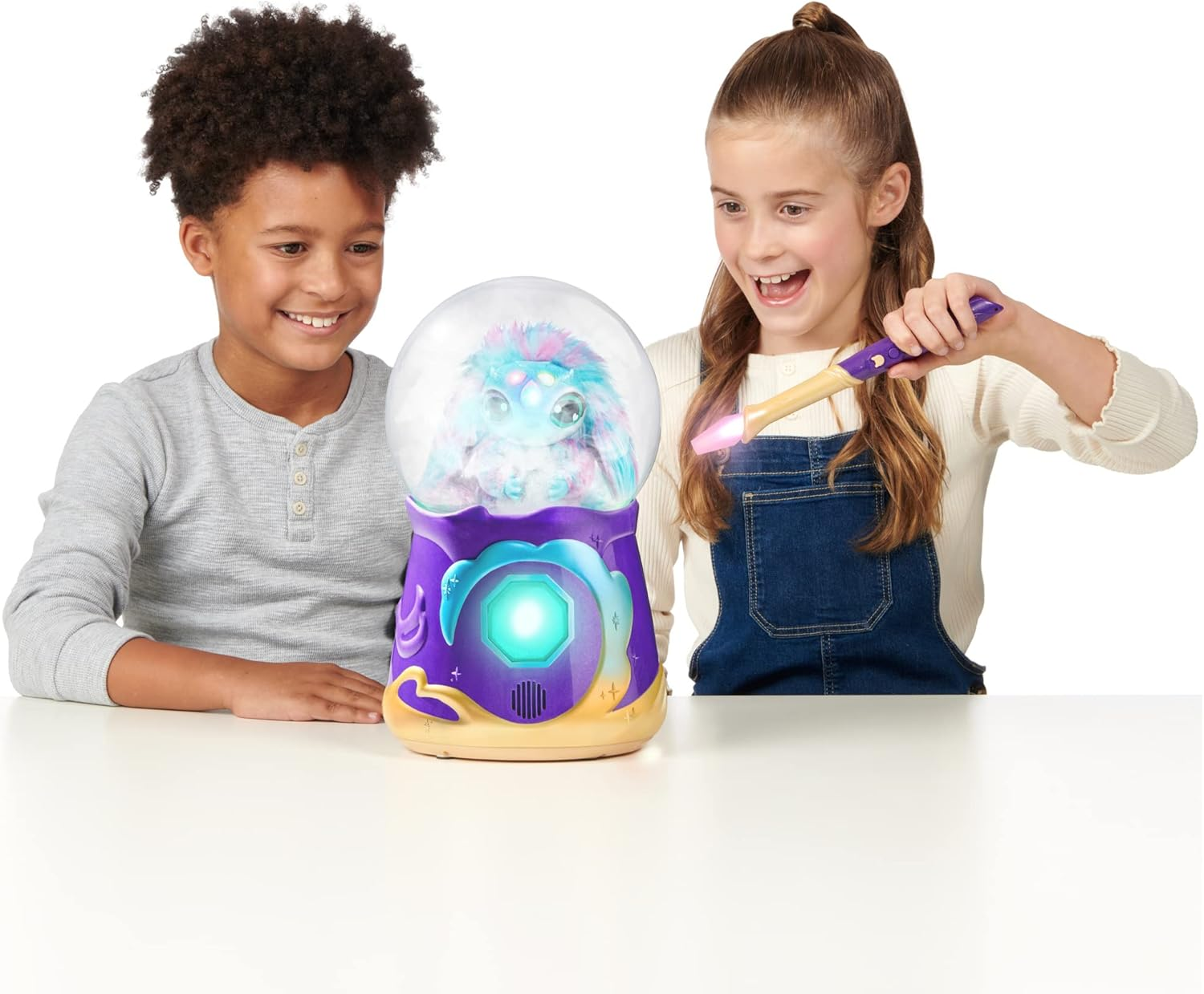 Magic Mixies Magical Misting Crystal Ball with Interactive 20.3Cm (8 Inch) Blue Plush Toy and 80+ Sounds and Reactions. image number 1