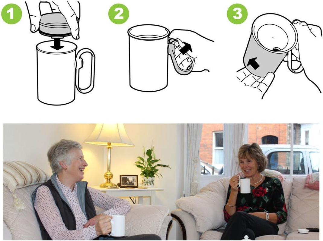 NRS Healthcare Hand Steady Mug with Easy Drinking Cup Aid (N28692)