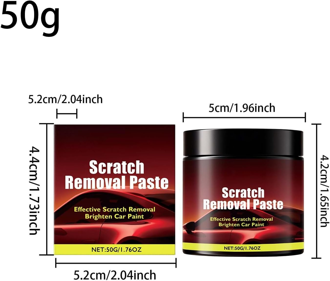 Scratch Remover for Vehicles,50G Lasting Paste | Car Scratch Repair Paste | for Automotive SUV Truck Detailing Care Cleaning Body Restoration Shine image number 2