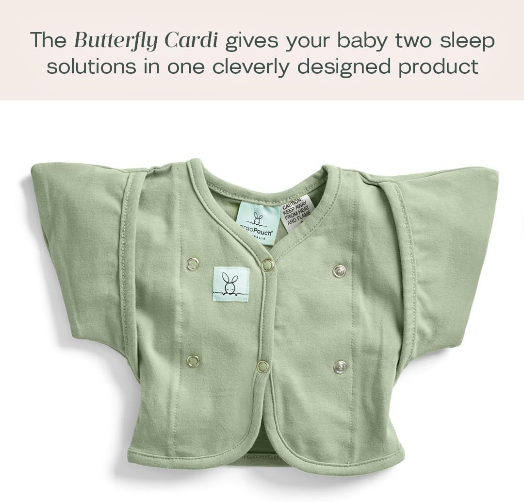 Ergopouch 0.2 Tog Butterfly Cardi for 2-6 Months Baby, Willow