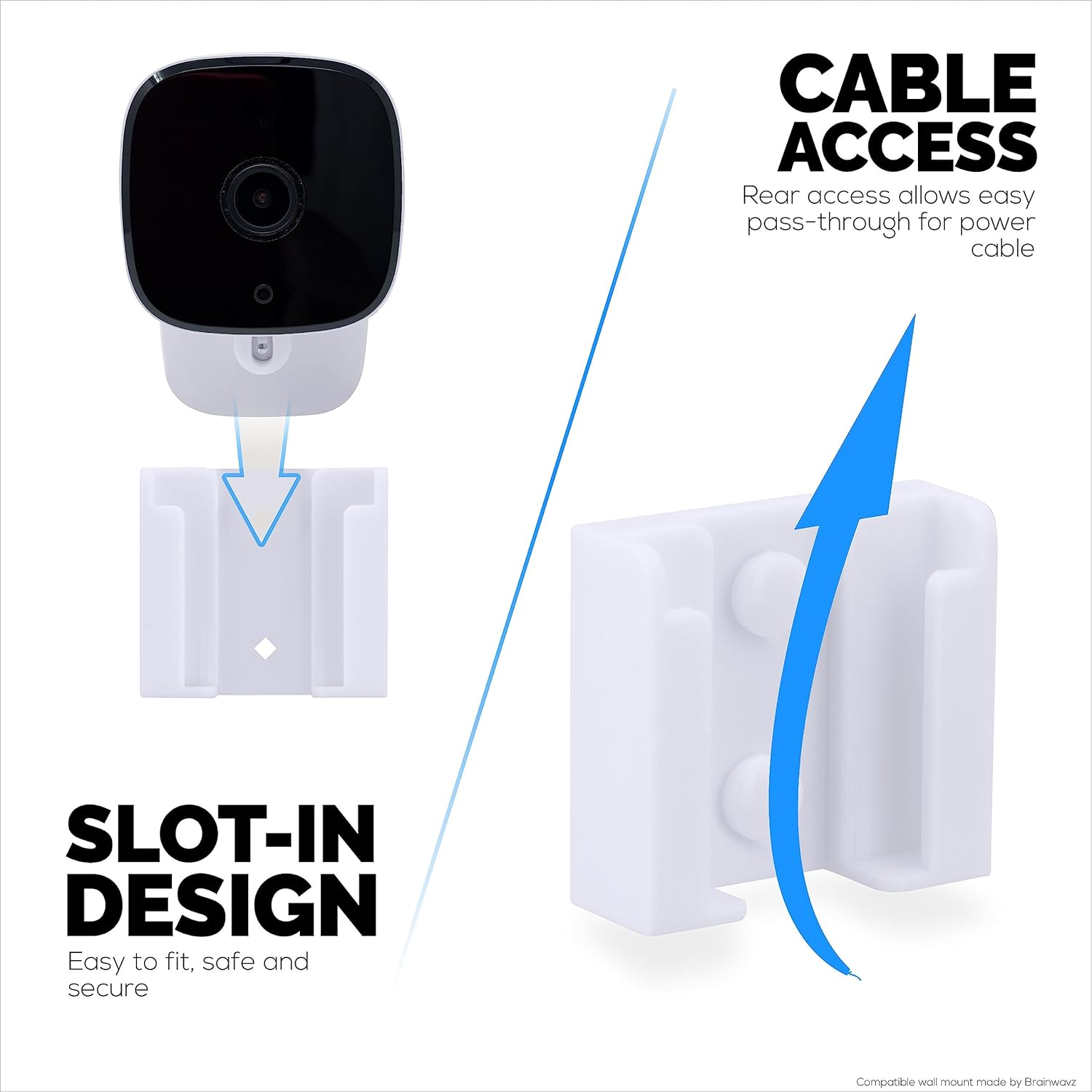 2-Pack Wall Mount Compatible with Eufy Solo C24 Security Camera - Adhesive & Screw in for Easy Installation, Reduce Blind Spots & Clutter, (White) image number 5