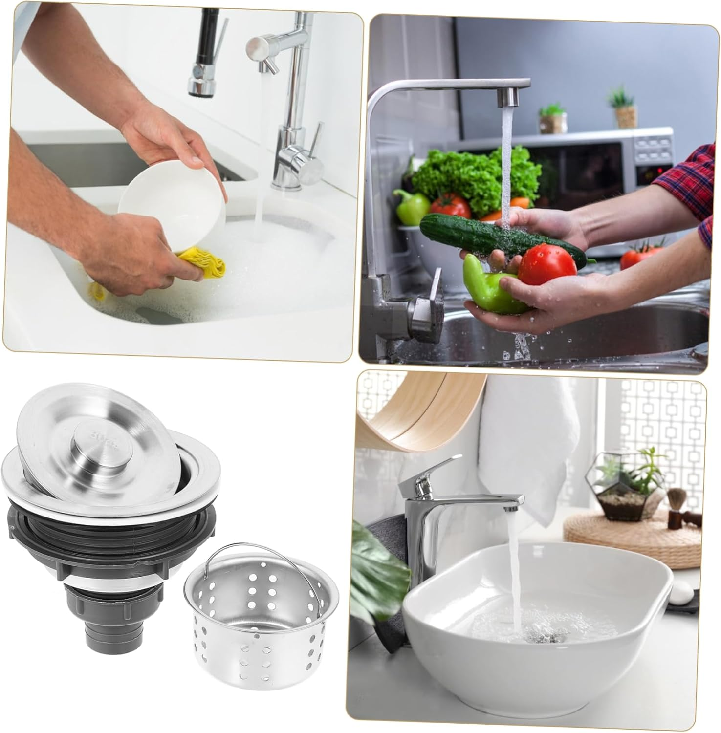 TOYZFRIENDY Barber Shop Stainless Steel Sink Strainer Hair Catcher for Shampoo Bed Easy Installation and Versatile Use Hair Salons Drain Accessory image number 2