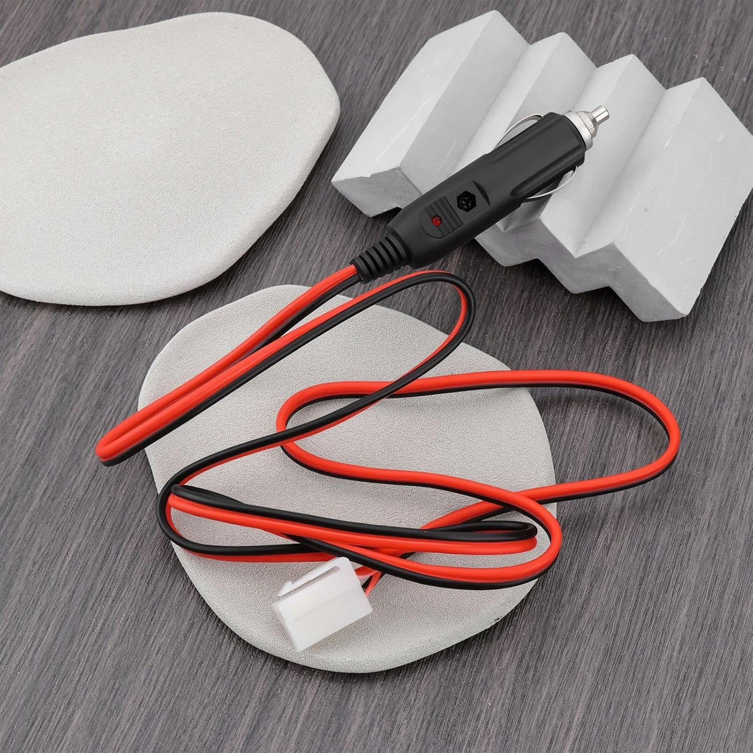 1PC Car Radio Power Cigarette Lighter 12V 50W with LED Indicator Compatible with Kenwood Compatible with Icom Mobile Radio Line Length 110Cm image number 3