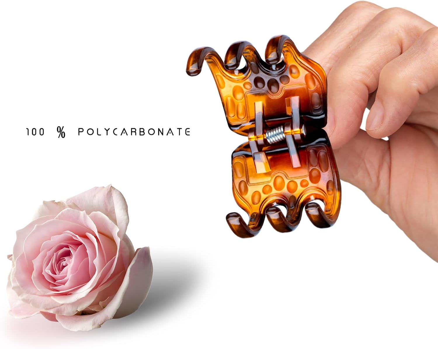 6-Piece Hair Claw Clips-1.3 Inch Jaw Clips That Won'T Let Yourthick or Medium Hair Escape, Nonslip Wonders for Women and Girls' Hair Accessories Black and Amber image number 6