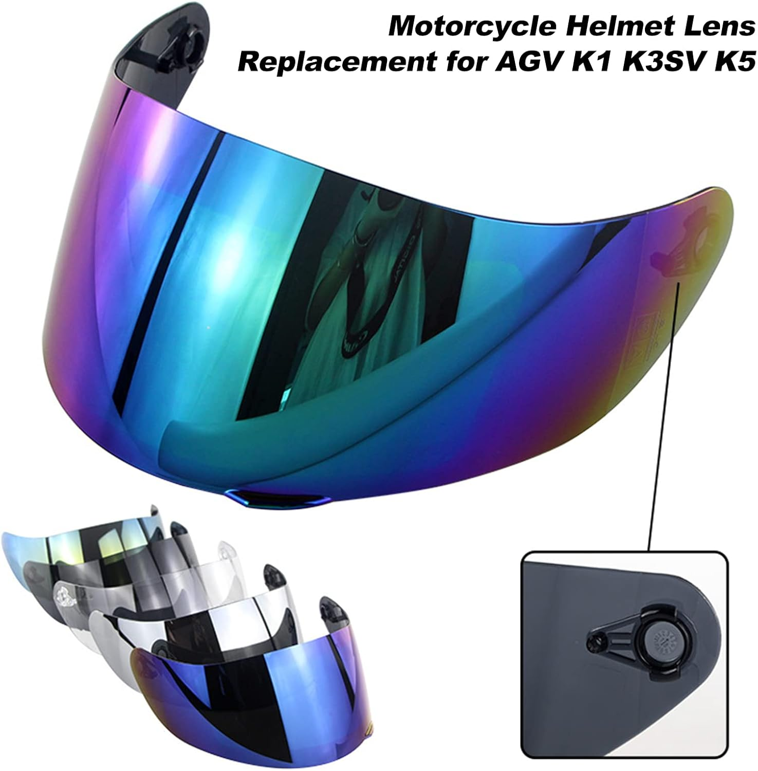 Motorcycle Wind Shield Helmet Lens Visor Replacement for AGV K1 K3SV K5 Full Face Helmet