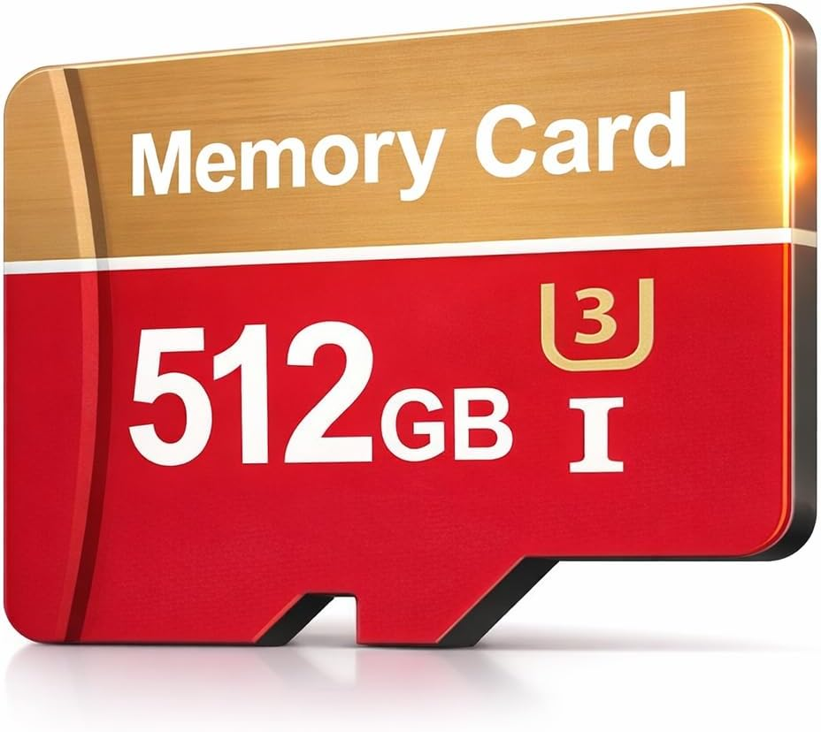 Micro SD Card 512GB Waterproof Memory Card 512 GB High Speed Micro SD Portable Memory Carte for Storage Phone/Camera/Dash Cam image number 2