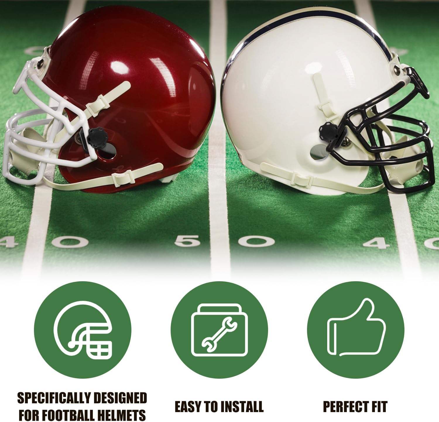 4 Pcs Football Helmet Clips, Football Visor Clips Helmet Screws Fasteners Football Helmet Accessories for Helmet Visor Quick Fix image number 5