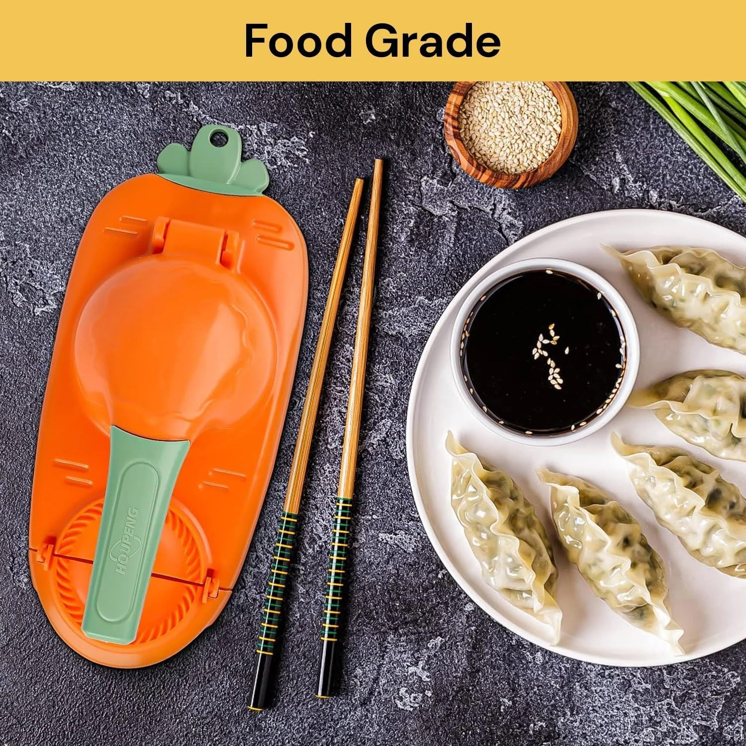 EZONEDEAL 2 in 1 Dumpling Maker, New Dumpling Maker Machine, Household Automatic Dumpling Maker'S, Maker Press for Pressing Dumpling Skin Wrapper Mould Dough Press Maker image number 2