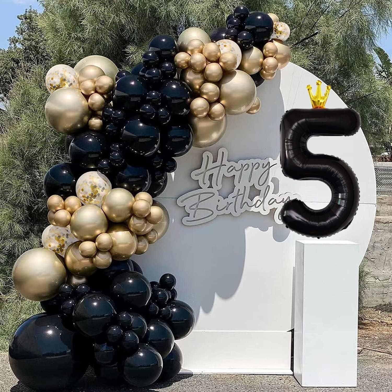 Yamibobo Black Number Balloon 40 Inch, Black Large Number 1 Balloons, Digital Balloons for Birthday Party Celebration Decorations Supplies, Helium Foil Number Balloons for Wedding Anniversary image number 2
