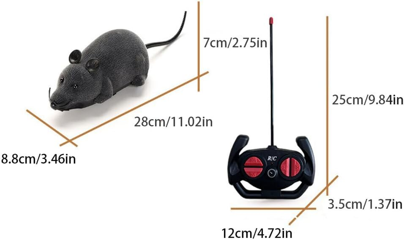 Robotic Mouse Cat Toy Interactive Pet Play for Cats Kittens Remote-Controlled Rats Plastic Electronic Cat Toy RC Cat Toy, Dark Grey - Dark Grey image number 2