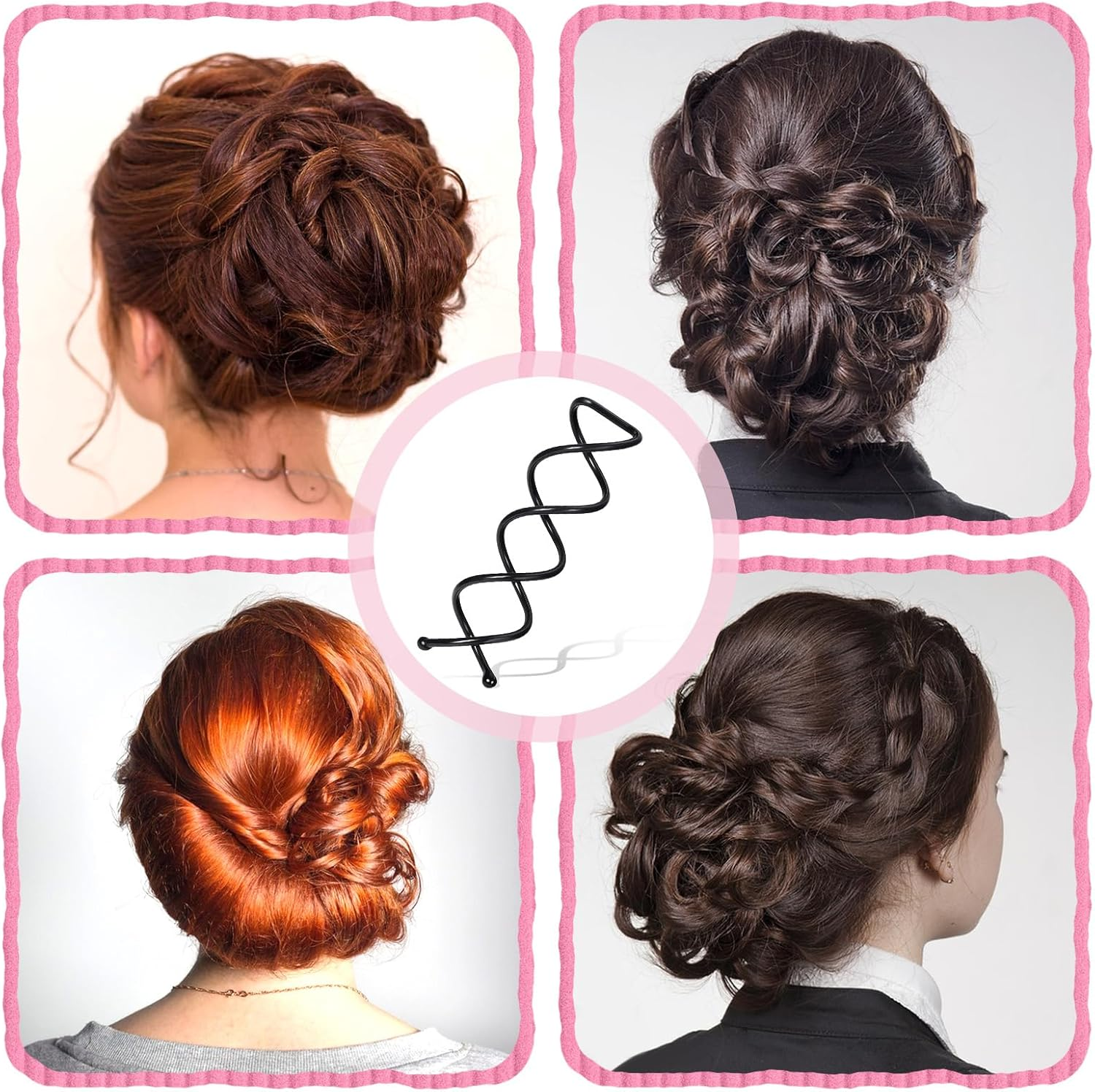 Qianyu 25 Count Mini Spiral Twist Hair Pins Small Reusable Non Slip Secure Hold Bobby Pins Clips for Updos Non-Scratch Metal round Tips Hair Clips Suitable for Kids Girls and Women All Hair Types image number 1