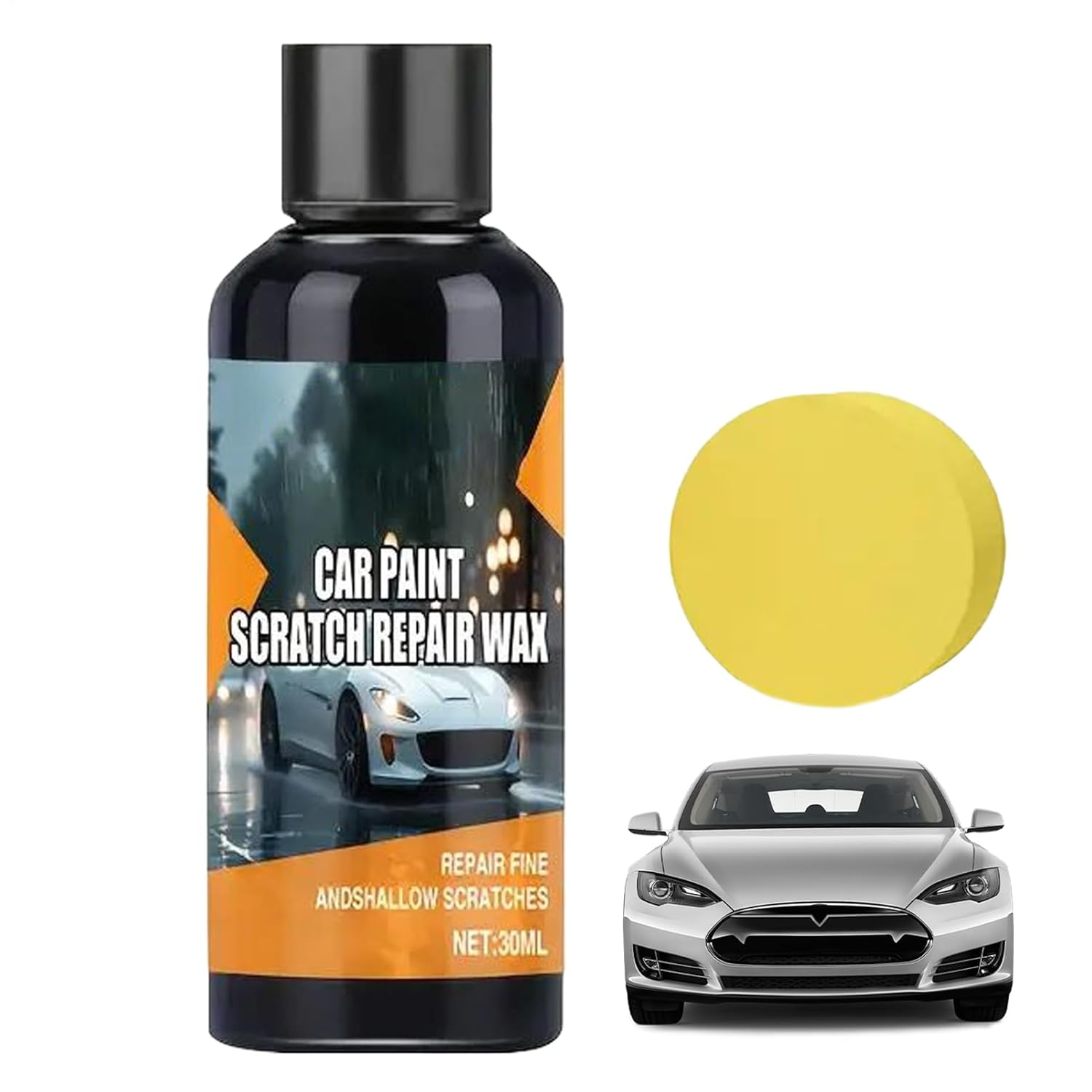 Evnbhgyu Car Scratch Remover,Compound for Vehicles Paint Repair with Applicator Pad | 30Ml Automotive Detailing Compound Paste Restorer for Sedan Truck RV Motorcycle Auto SUV image number 6