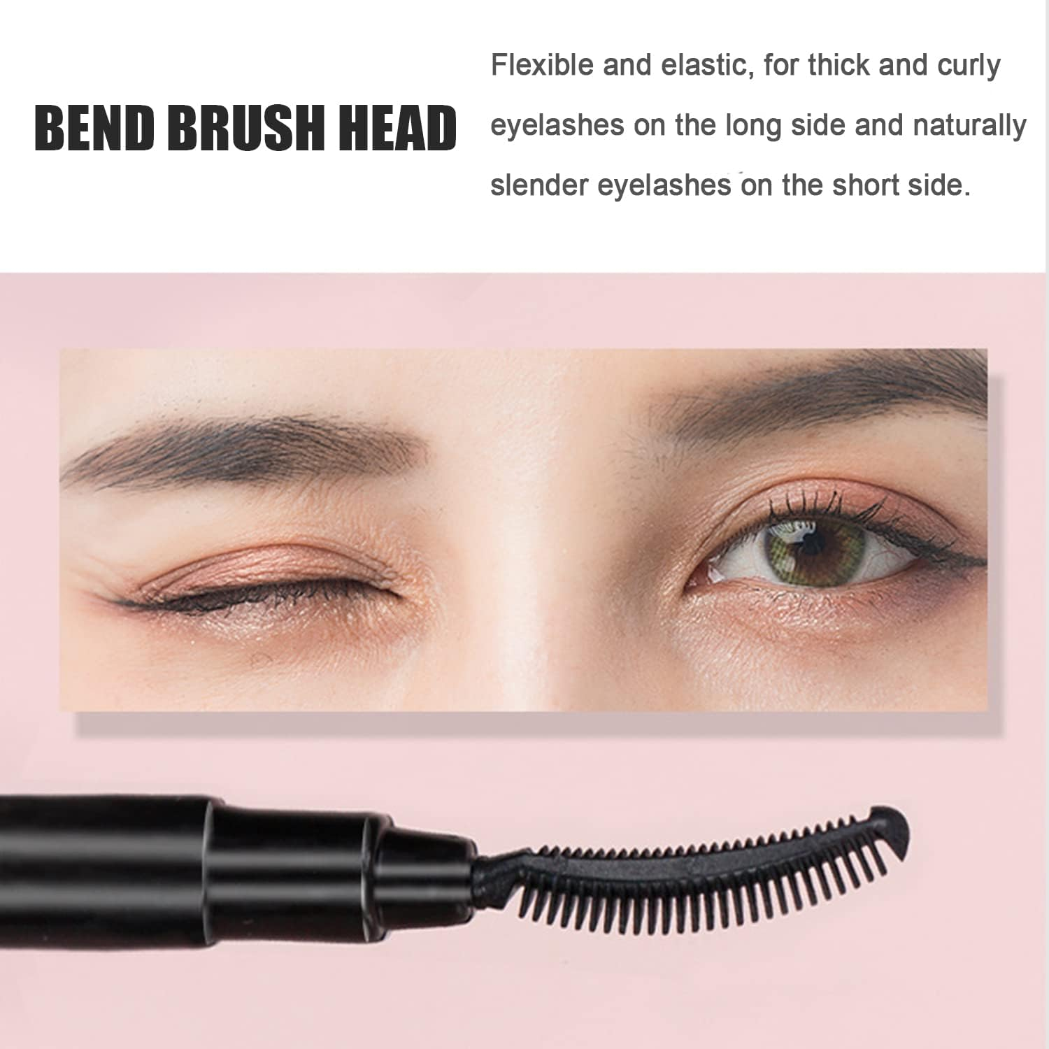 Ksvsonrvi 3PCS Mini Eyebrow Brush, Eyelash Brush, Lip Brush Set with Cap，Reusable Portable Mascara Wands Lipstick Makeup Brushes Applicators Kits