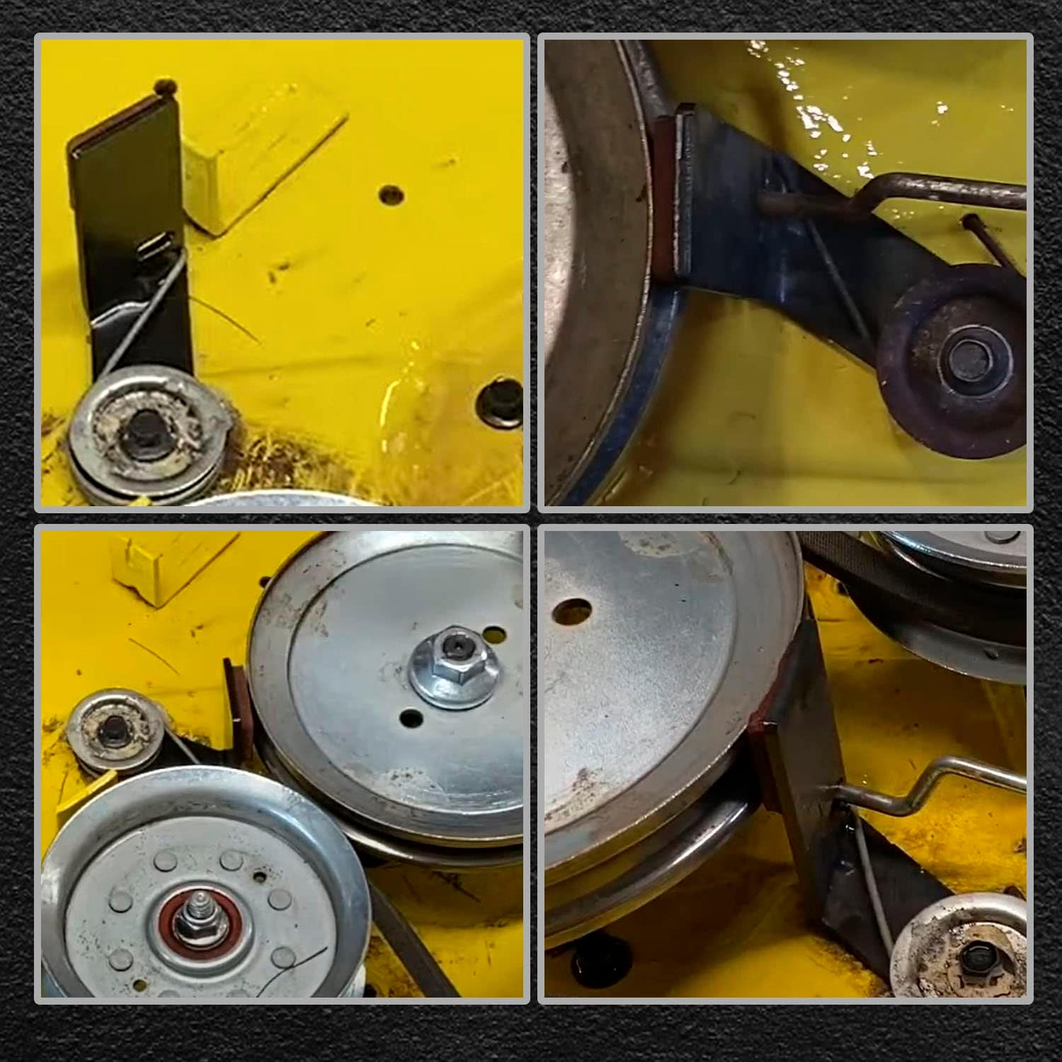 2-Pcs GY21943B GY21943A Brake Pad Kit for John Deere 42" L, D, X Series 100 105 115 100 110 120 125 130 Mower, Replaces GY21943, Included GX20515 Retainer, GX20494 Spring and GX23240 Deck Bushing image number 1