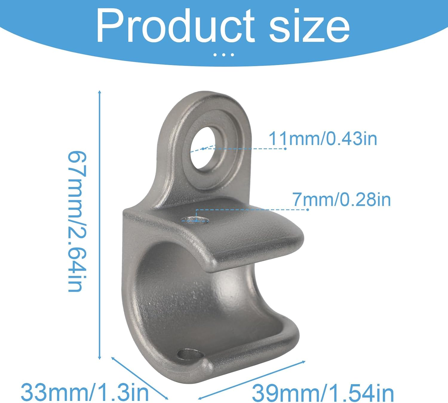 Bike Trailer Hitch, 304 Stainless Steel Bike Trailer Hitch Cup Compatible with Thule Chariot Courier Coaster Cadence Heavy-Duty Bicycle Accessory for Kids Pets Cargo