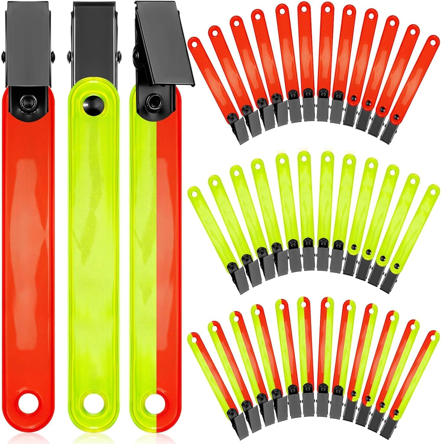 36Pcs Trail Markers for Hiking, Multiple Color Reflective Trail Marking Ribbons with Clip for Hunting Outdoor image number 4