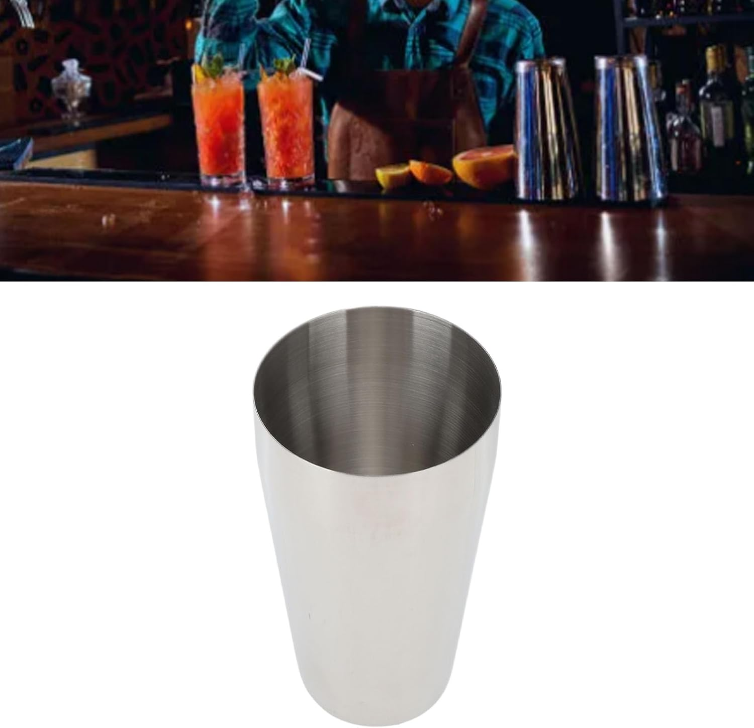 Milkshake Mixing Cup, 750Ml 304 Stainless Steel Milkshake Ice Cream Mixer Mixing Cup, Proof Milkshake Cup for Milkshakes, Juices, Ice Cream, Fruit Salads image number 1