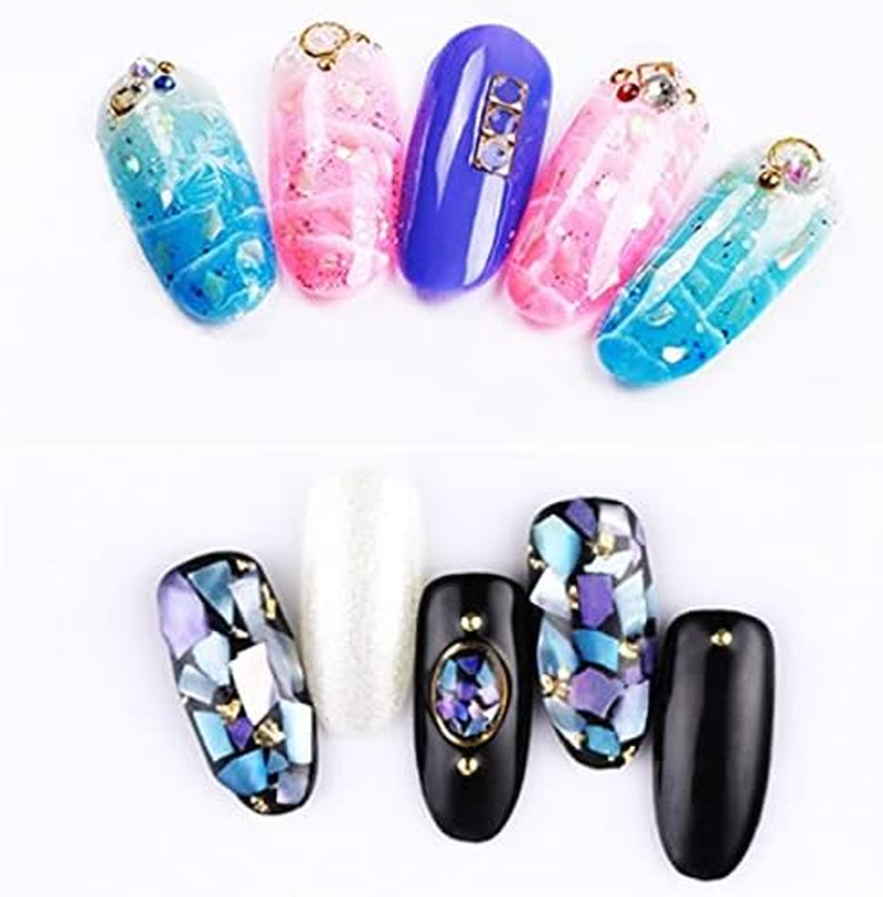 12 Colors Aurora Nail Art Crushed Shells Box, Beauties Factory 3D Nail Art Ocean Style Irregular Flakes Thin Slices Art & Craft Kit image number 2