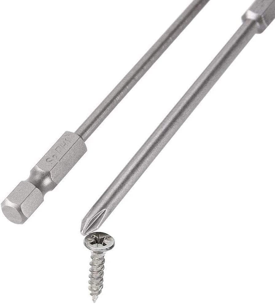 Bestgle 16 Pcs Long Magnetic Screwdriver Bits, 1/4 Inch Hex Shank Drill Screw Driver Bit Set 4 in 1 Multiple Powel Tools Kit, 100Mm Length (Hex+Torx+Cross+Slotted Tip Bits) image number 4