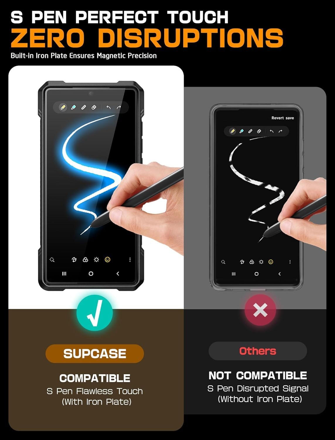 SUPCASE for Samsung Galaxy S25 Ultra Case with Stand (Unicorn Beetle Grip), [S Pen Friendly] [Compatible with Magsafe] [Military-Grade Protection] Magnetic Phone Case for S25 Ultra 6.9 Inch, Ruddy image number 5