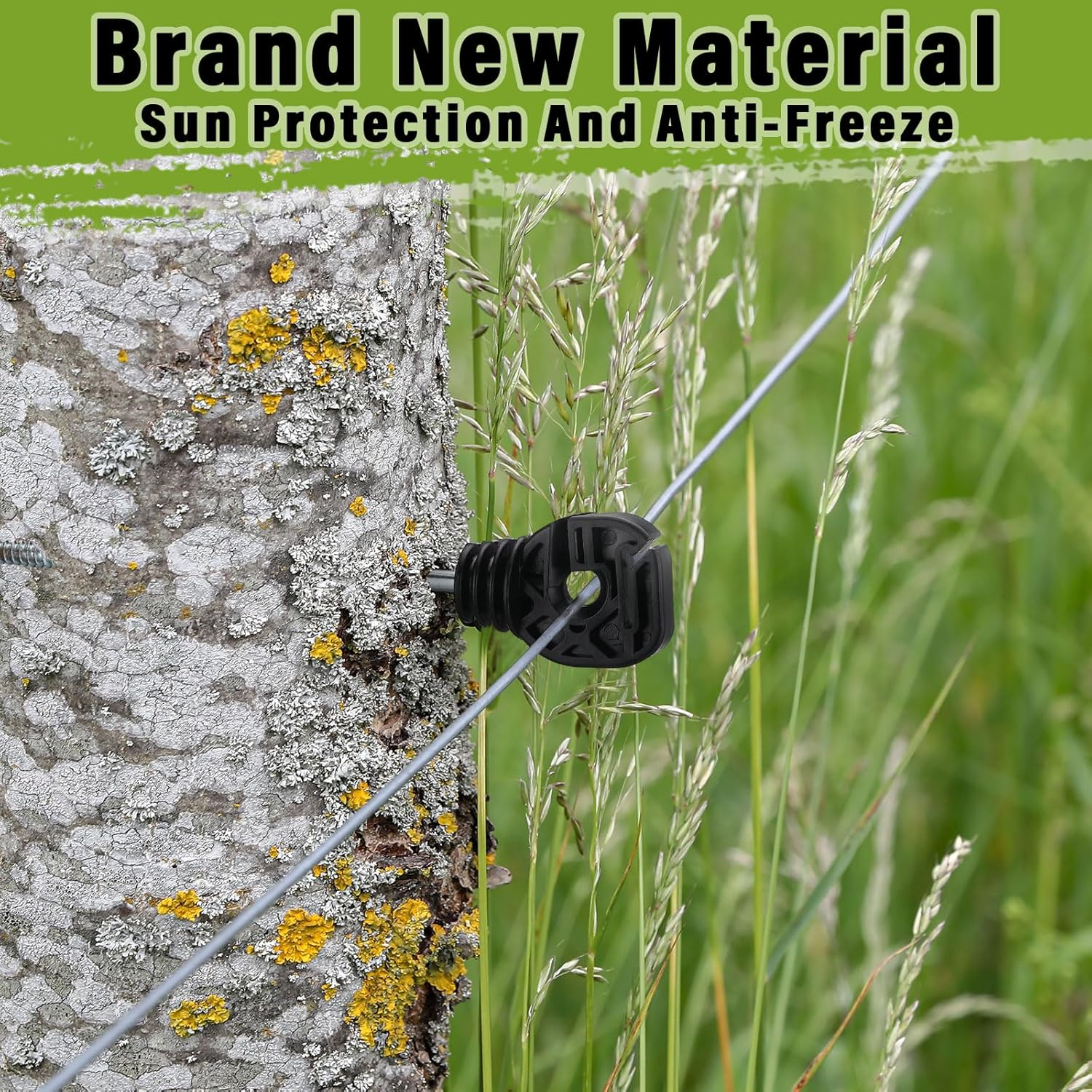 Tandefio 25 Pcs Electric Fence Wire Insulator Stand off Screw in Insulator Black Fence Post Insulator Long Arm Wood Post Insulator for Tape Rope Electric Wire Animal Agricultural Garden image number 3