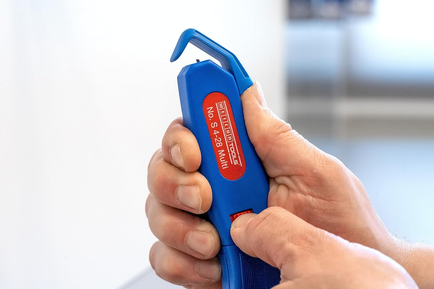 WEICON S4-28 Multi-Cable Knife, Blue/Red, One Size, 50057328