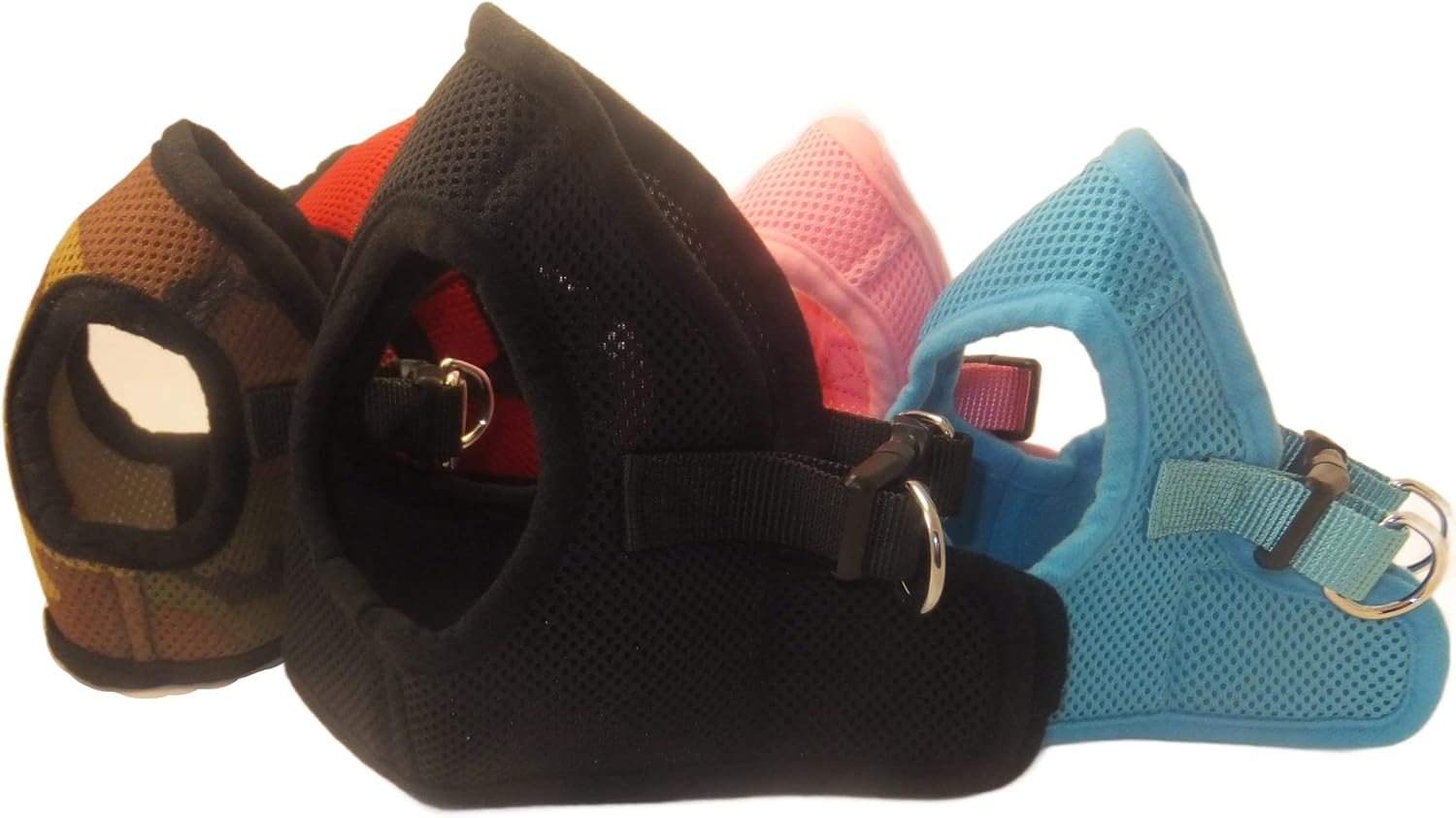 Soft Mesh Comfy Step in Dog Vest Harness For, Toys, Minis, Puppies, Small Dog Breeds 2-16 Lbs. Baby Pink, Sky Blue, Black, Red, Camo, X-Small, Small, Medium, Large, X-Large (Baby Pink, X-Small)