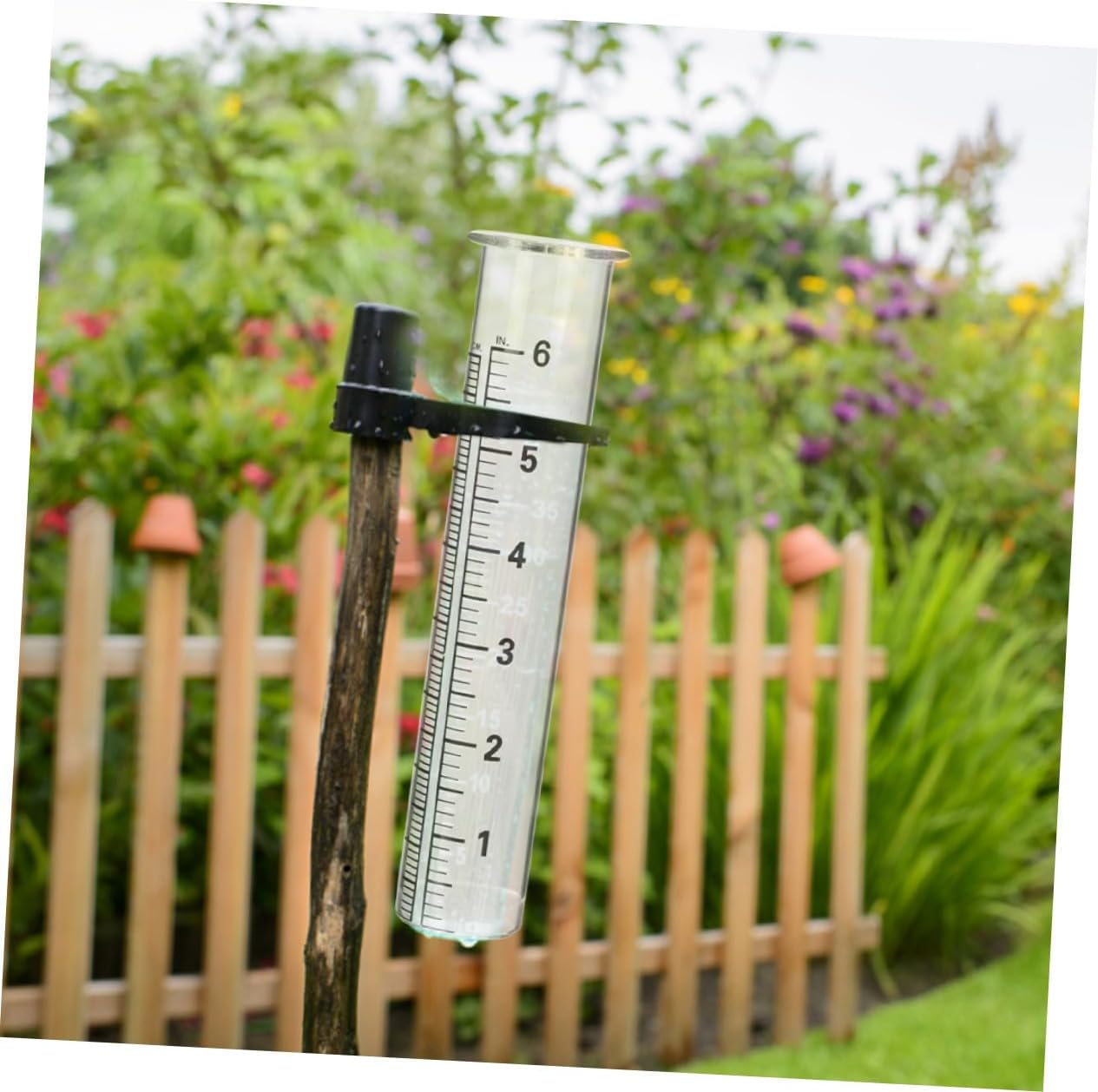 4Pcs Rain Gauge Replacement Tubes Glass Cylinders Outdoor Measuring Cylinders for Garden Flowerpot Precipitation Monitoring image number 5