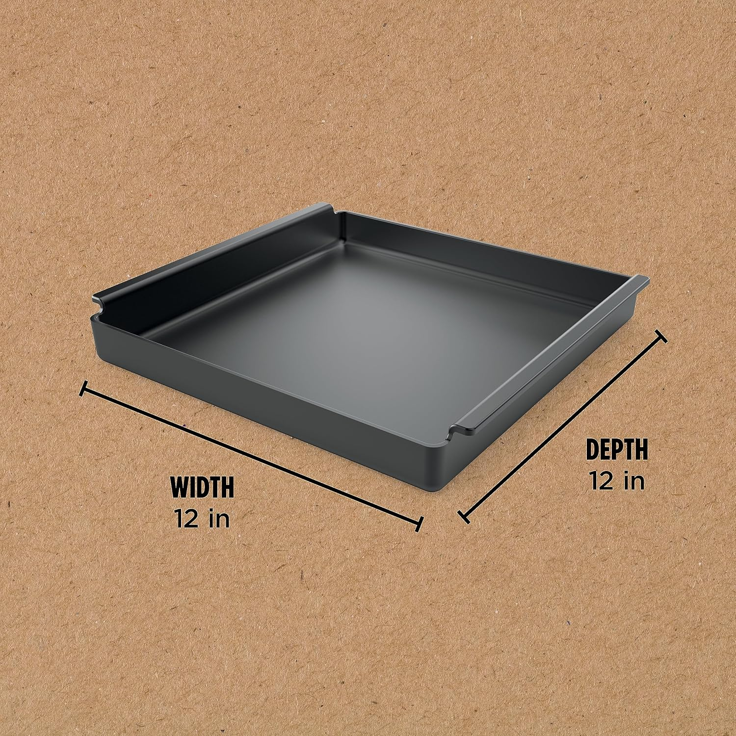 Ninja XSKOCTPN Woodfire Outdoor Cast Iron Pan, Pre-Seasoned, High Heat, Compatible Woodfire Outdoor Oven (OO100 Series), Cast Iron, Black, 12&rdquo; X 12&rdquo;