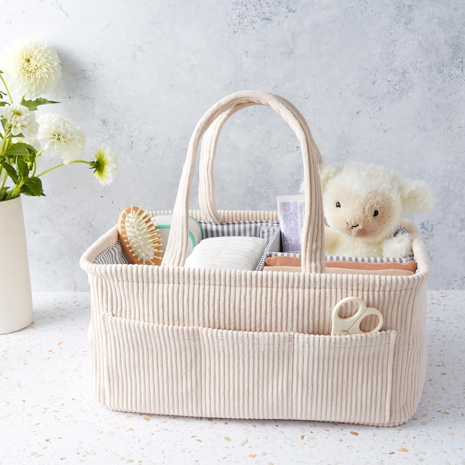 Diaper Caddy, Diaper Organizer or Storage, Portable Nursery Storage and Car Organizer, a Baby Gift Registry, Baby Shower Essentials & Caddy Organizer (Mint Green)