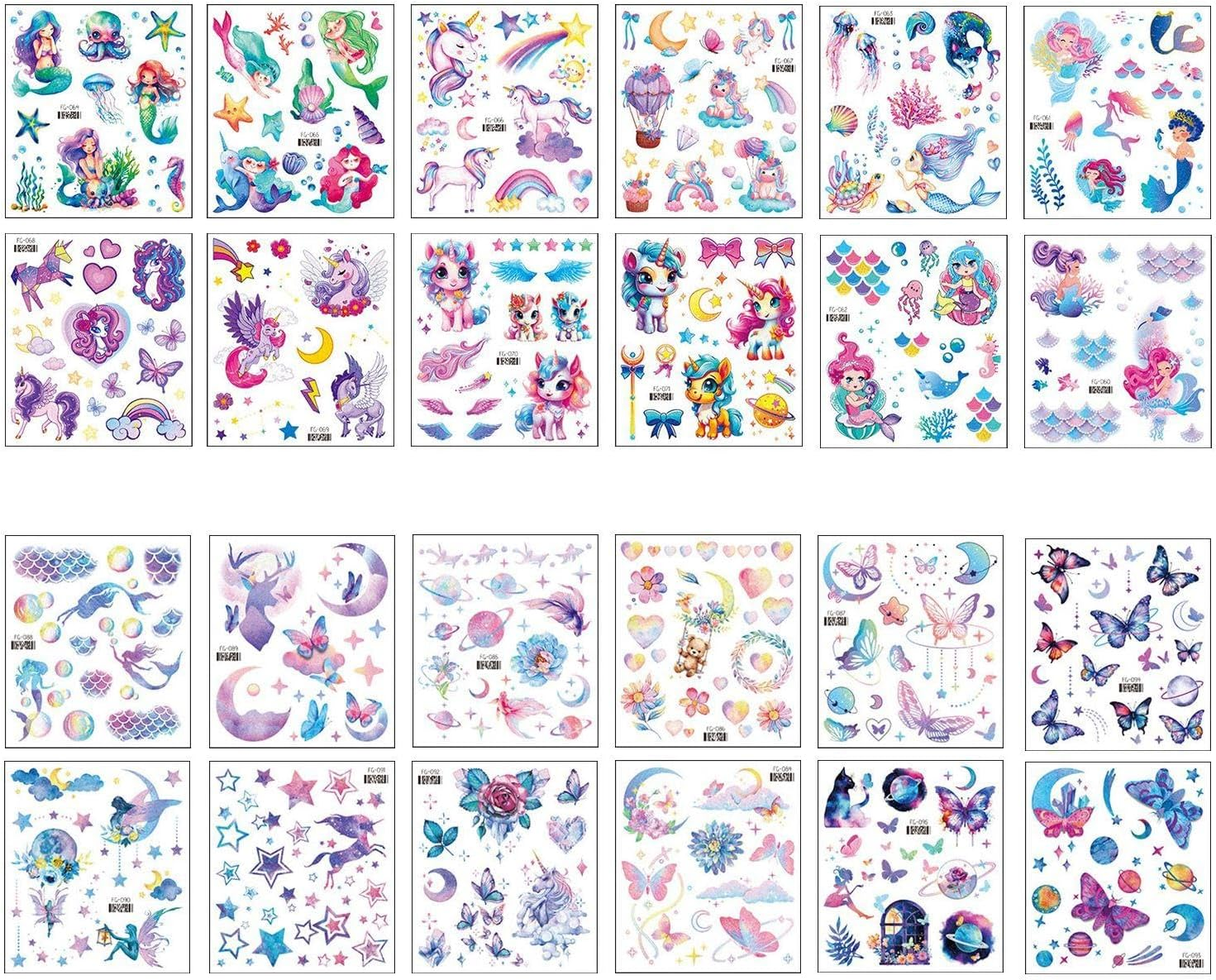 Pack of 24 Cartoon Tattoo Stickers, Children'S Barrel Face Stickers, Party Gifts, Creative Tattoo Stickers. image number 5