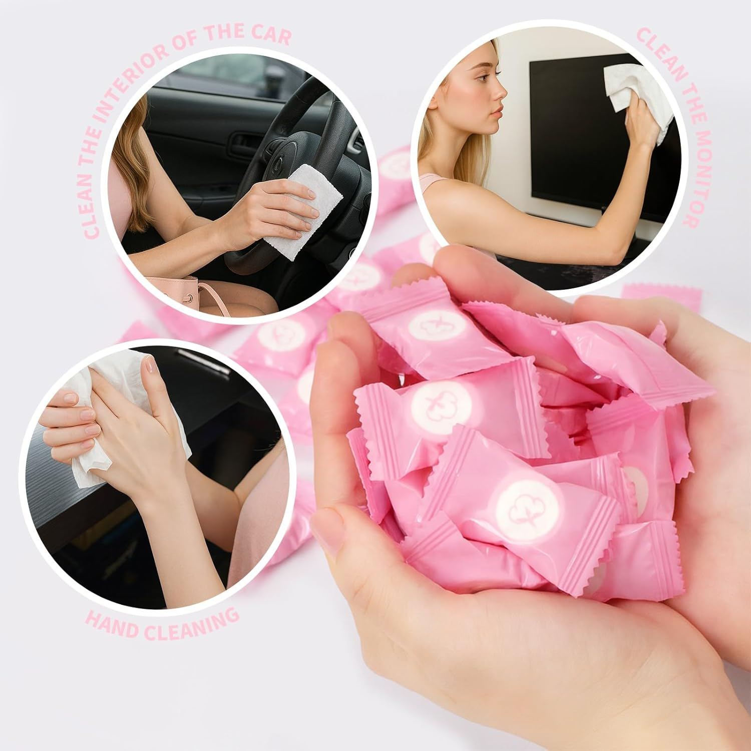 100PCS Disposable Compressed Face Towels - Mini Travel Essentials, Face Towel Disposable Tablets, Soft Face Cloths & Towels for Travel, Camping, Hiking, Outdoor, and Home Use