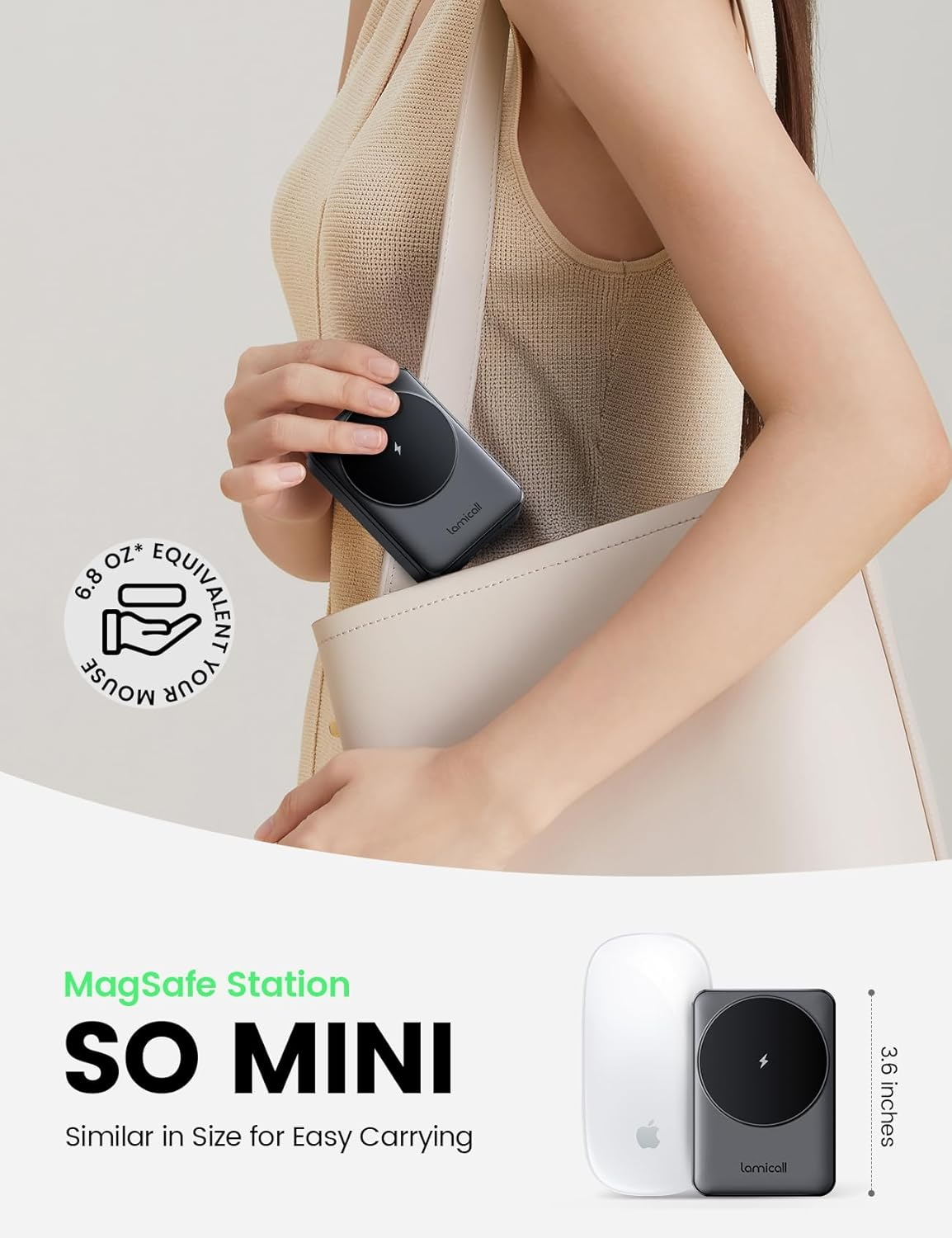 Lamicall 3 in 1 Charging Station for Apple - Foldable Wireless Charger Stand for Mag Safe Portable, Travel Wireless Charger Station for Multiple Devices for Iphone 16, 15, 14, 13, Apple Watch, Airpods image number 2