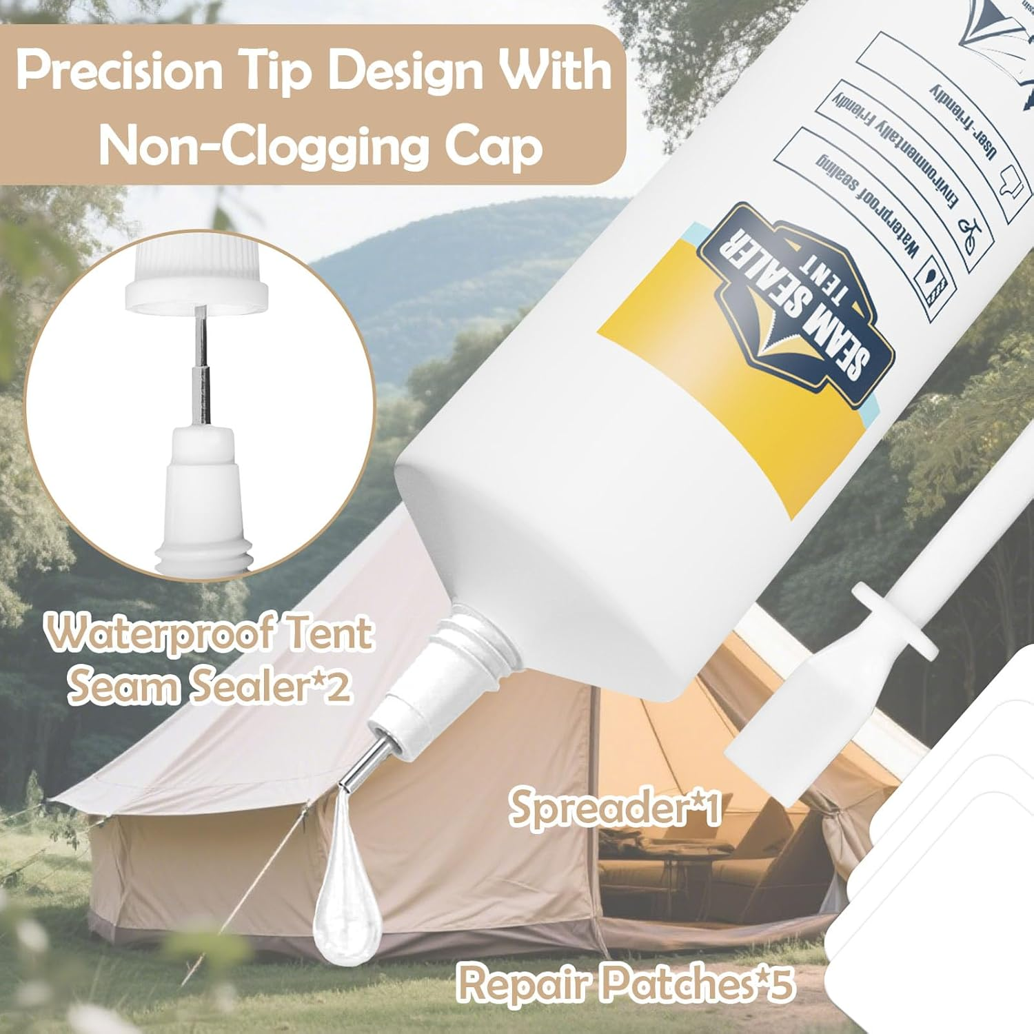 WAN2TLK 120Ml Tent Seam Sealer, Repair Damaged/Seam Sealer Tent Fabric, Restore the Waterproof Barrier, for Camping/Hiking/Outdoor Gear - Clear image number 6