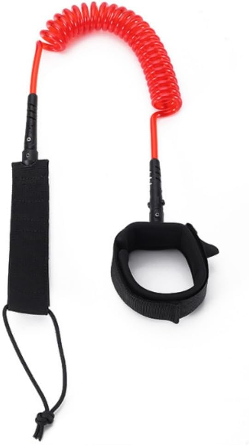Surfboard Leash, SUP Leash Stand up Paddle Board Leg Rope Surfing Ankle Leash 10 Ft TPU Safe for Paddleboard, Shortboard, Longboard（Red） image number 1