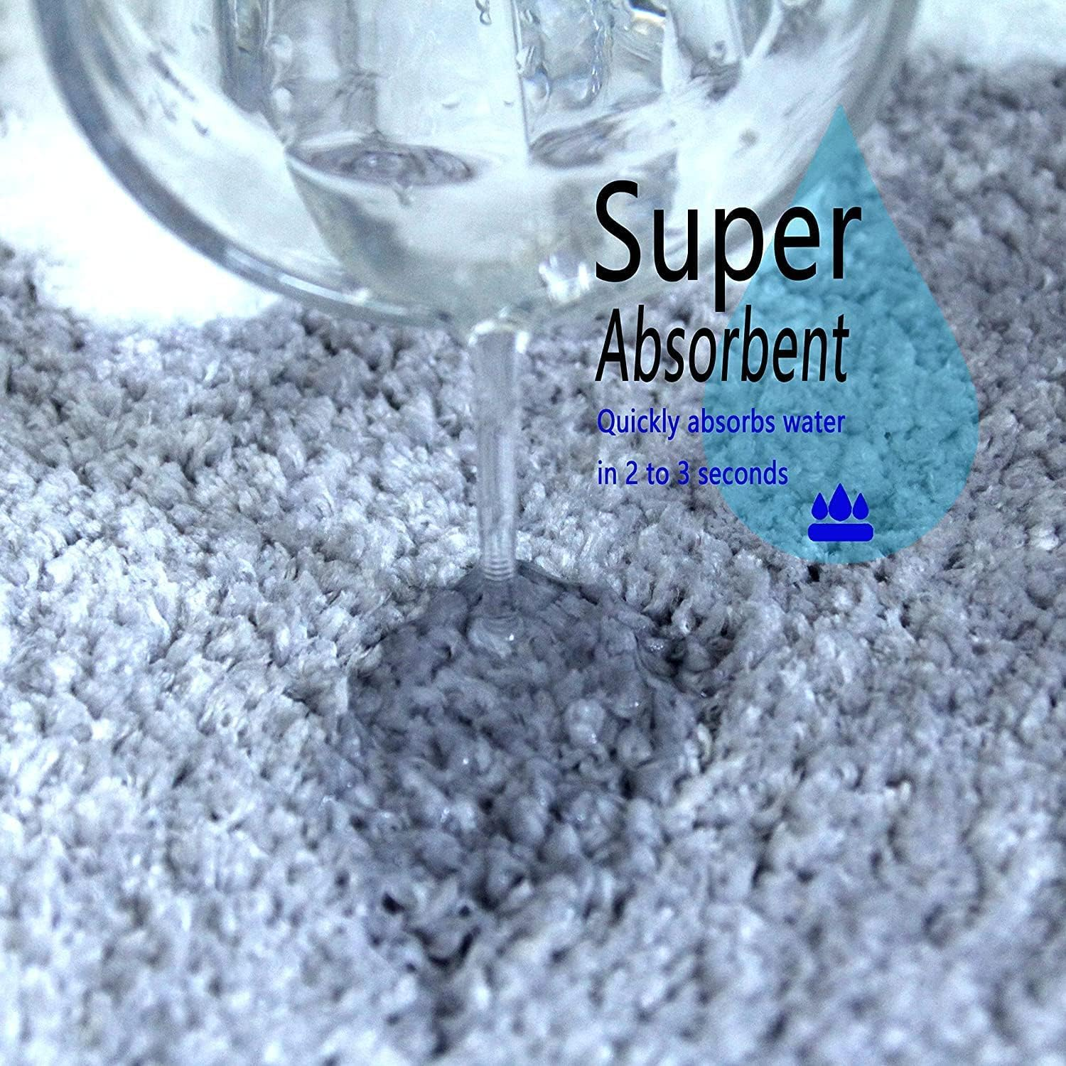 Super Absorbent Floor Mat, Bath Mat Rug Rubber Non Slip Quick Dry Super Absorbent Thin Bathroom Rugs Fit Washable Bathroom Floor for in Front of Bathtub,Sink (50 * 80Cm, Floral) image number 1