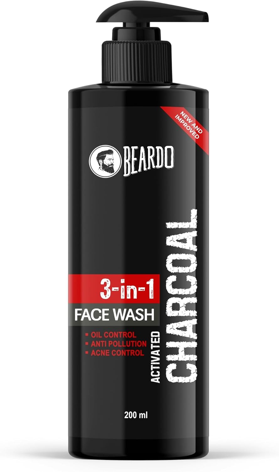 Beardo 3-In-1 Activated Charcoal Face Wash| Deep Cleanse, Exfoliate & Detoxify | All-In-One Face Wash for Oily Skin, Dirt & Pollution Removal | Oil Control Face Wash for Men 200Ml image number 6