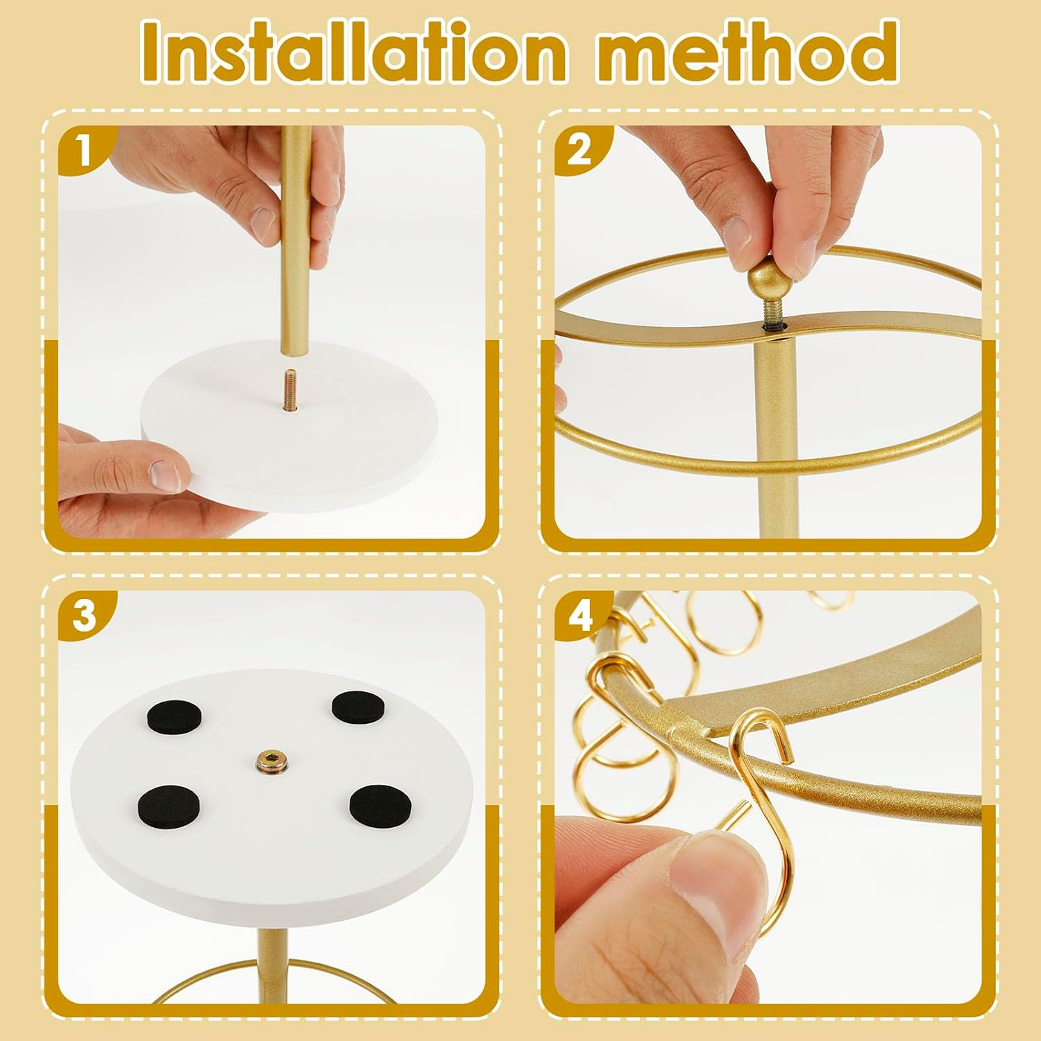 UKQRRTC Claw Clip Organizer, Metal Hair Clip Holder Stand, Space Saving Hair Accessories Display Stand for Women Girls image number 1