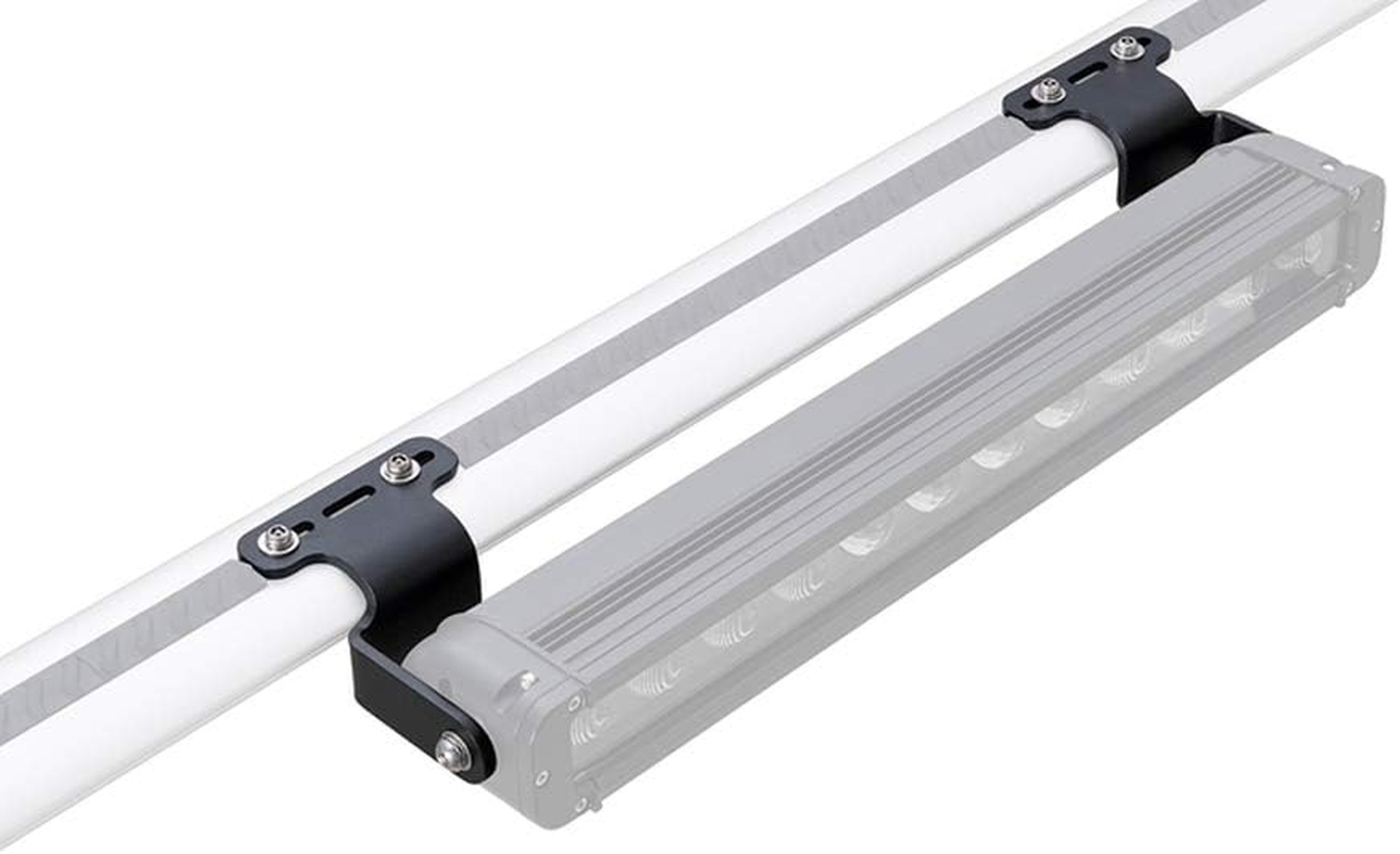 Rhino Rack LED Light Brackets for Pioneer Platform, Stainless Steel, Black Powder Coated image number 1