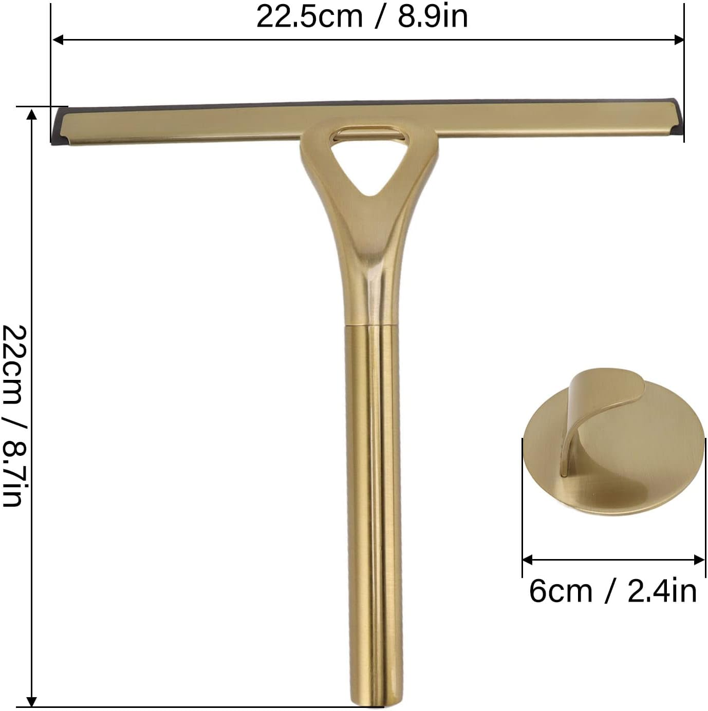 Stainless Steel Shower Squeegee, Multi-Purpose Window Squeegee for Bathroom Window for Glass Doors image number 6
