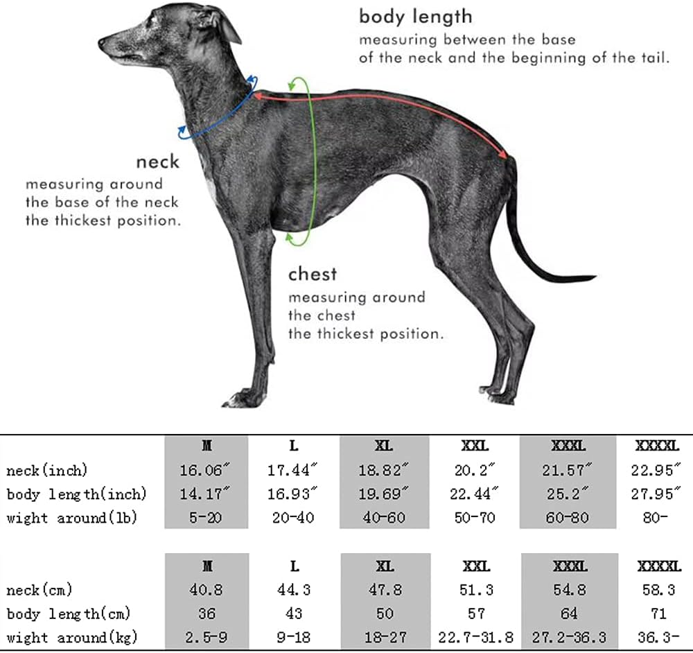 Cnkwei Dog Pajamas Medium Large Dog Paw Printed Greyhound Pajamas Jumpsuit Bodysuit image number 3