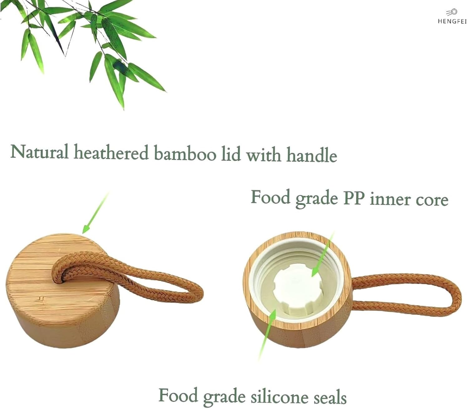 HENGFEI 1 Litre Borosilicate Glass Water Bottle with Time Markings and Reminder Quotes, Glass Drink Bottle 1L with Silicone Sleeve and Bamboo Lid. (Army Green Silicone Sleeve) - Blue Silicone Sleeve image number 7