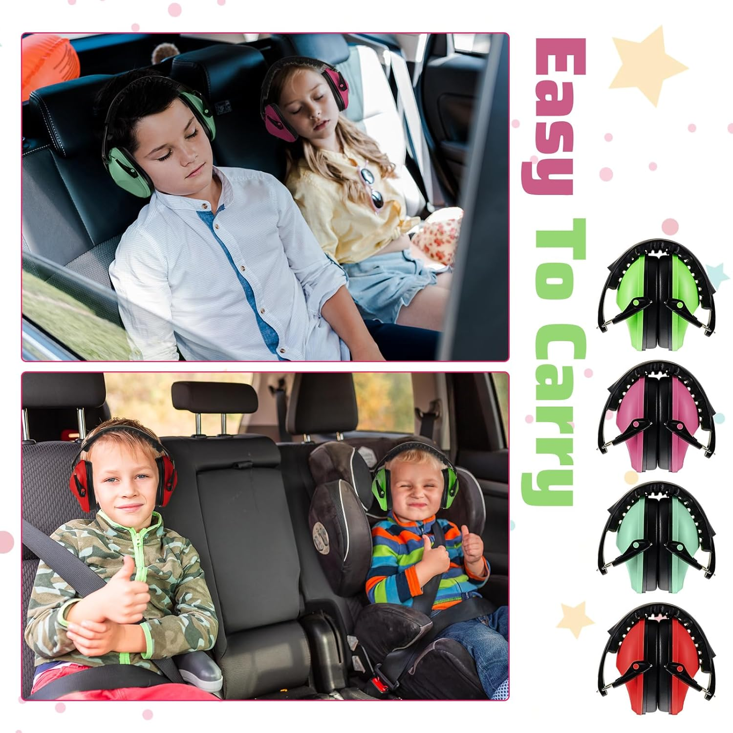 Amylove 12 Pcs Kids Ear Protection Noise Cancelling Headphones Ear Muffs Bulk 30Db Sensory Headphones image number 4