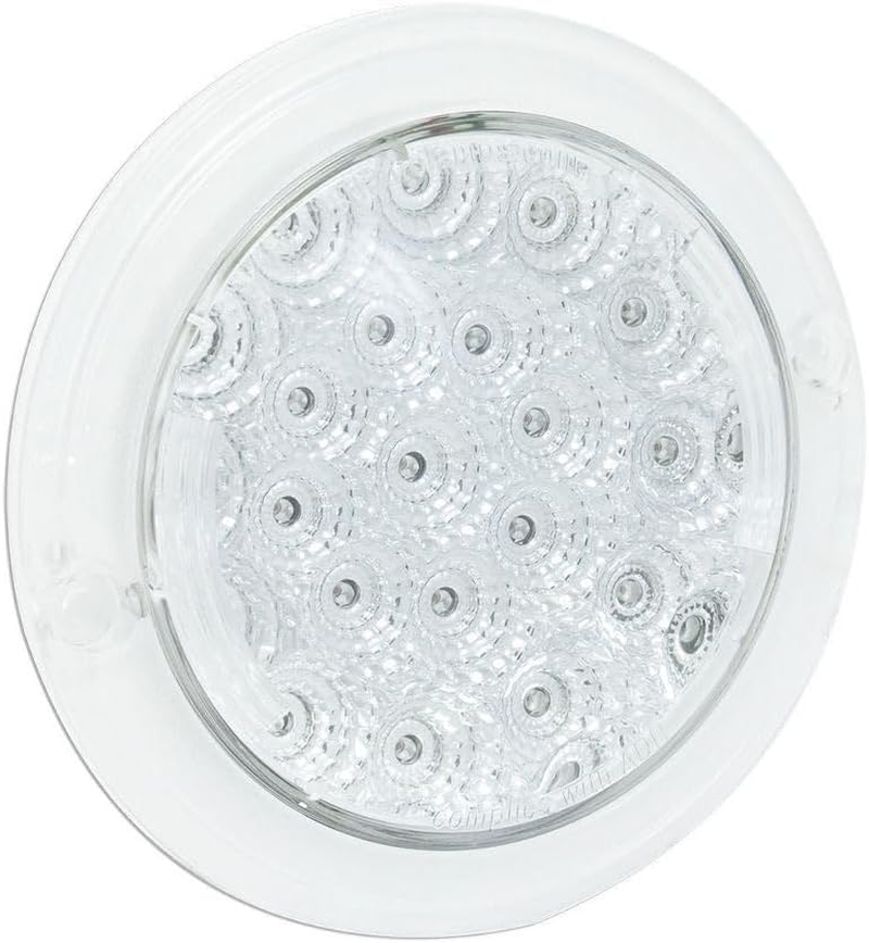 LED Autolamps 12V Recessed Mount round Stop/Tail Lamp with Clear Lens, 130 Mm Diameter image number 1