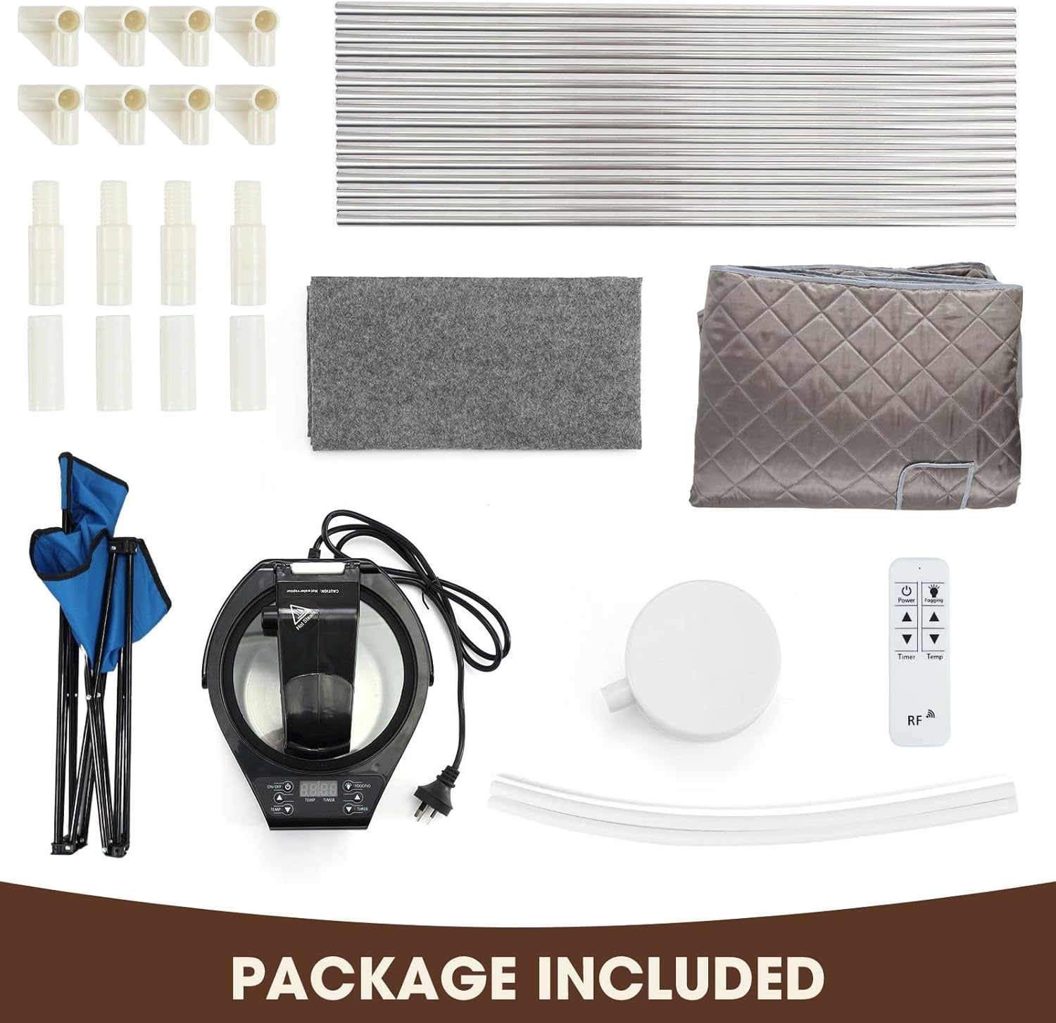 AUSWAY Sauna Box, Portable Sauna for Home, Steam Sauna Accessories Sauna Tent, Personal Sauna Steamer with 3L Steamer Heater 9 Levels image number 2