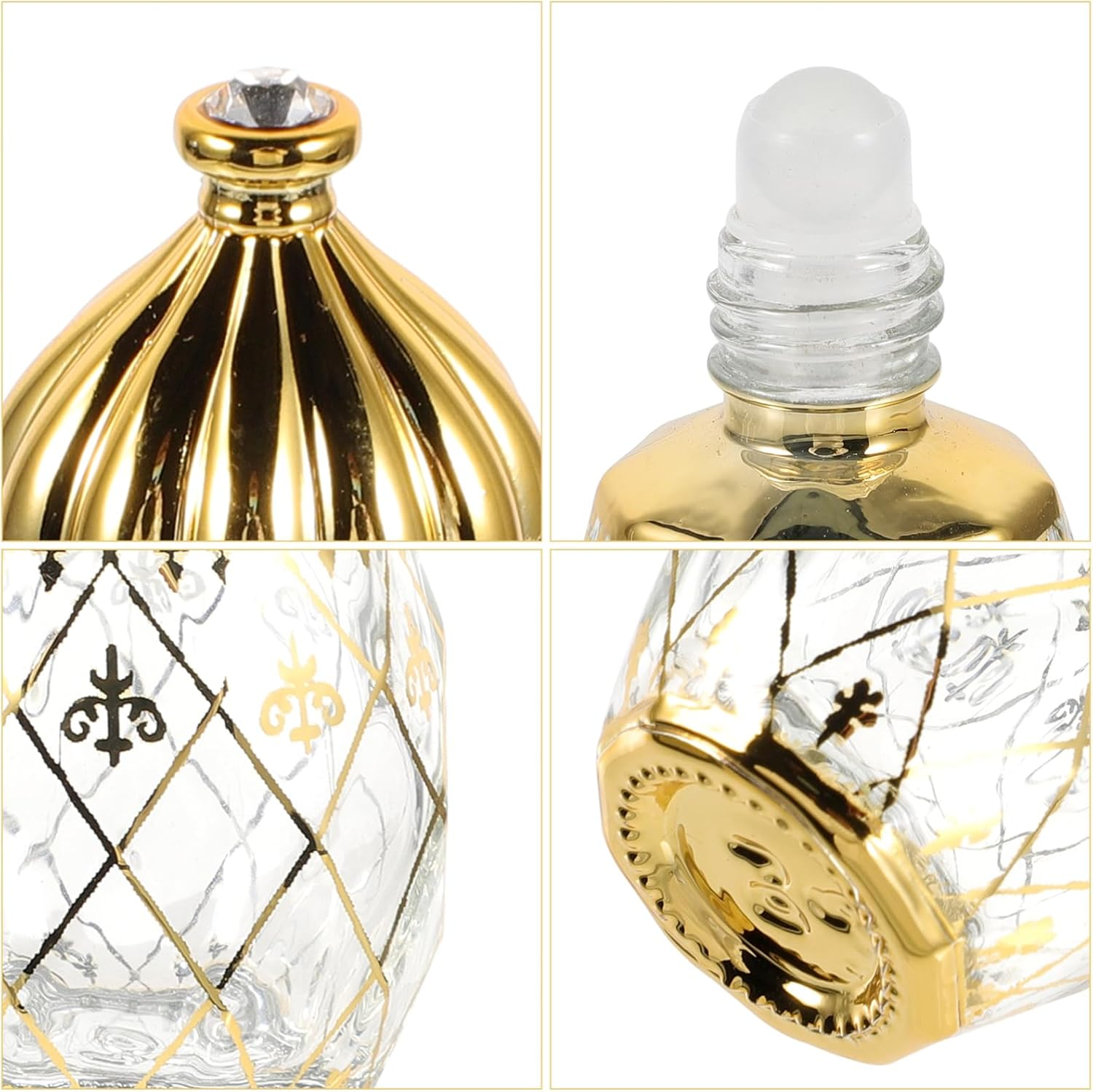 2Pcs Empty Perfume Bottle in Middle Eastern Arabian Style for Fragrance Women and Aromatherapy Use Made of Aroma Bottle
