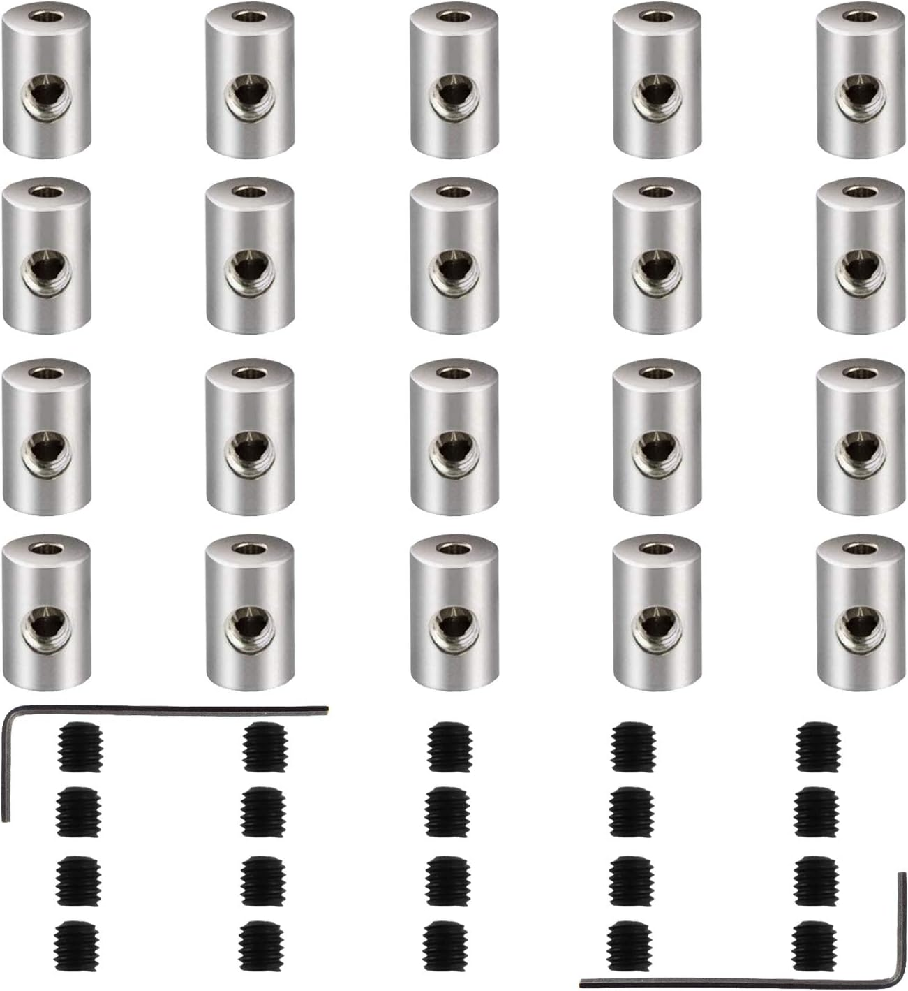 BEADNOVA Pin Keeper with Allen Wrench Pin Back for Backpack Enamel Pins Label Pins Locking (50Pcs, Allen Wrench Included)