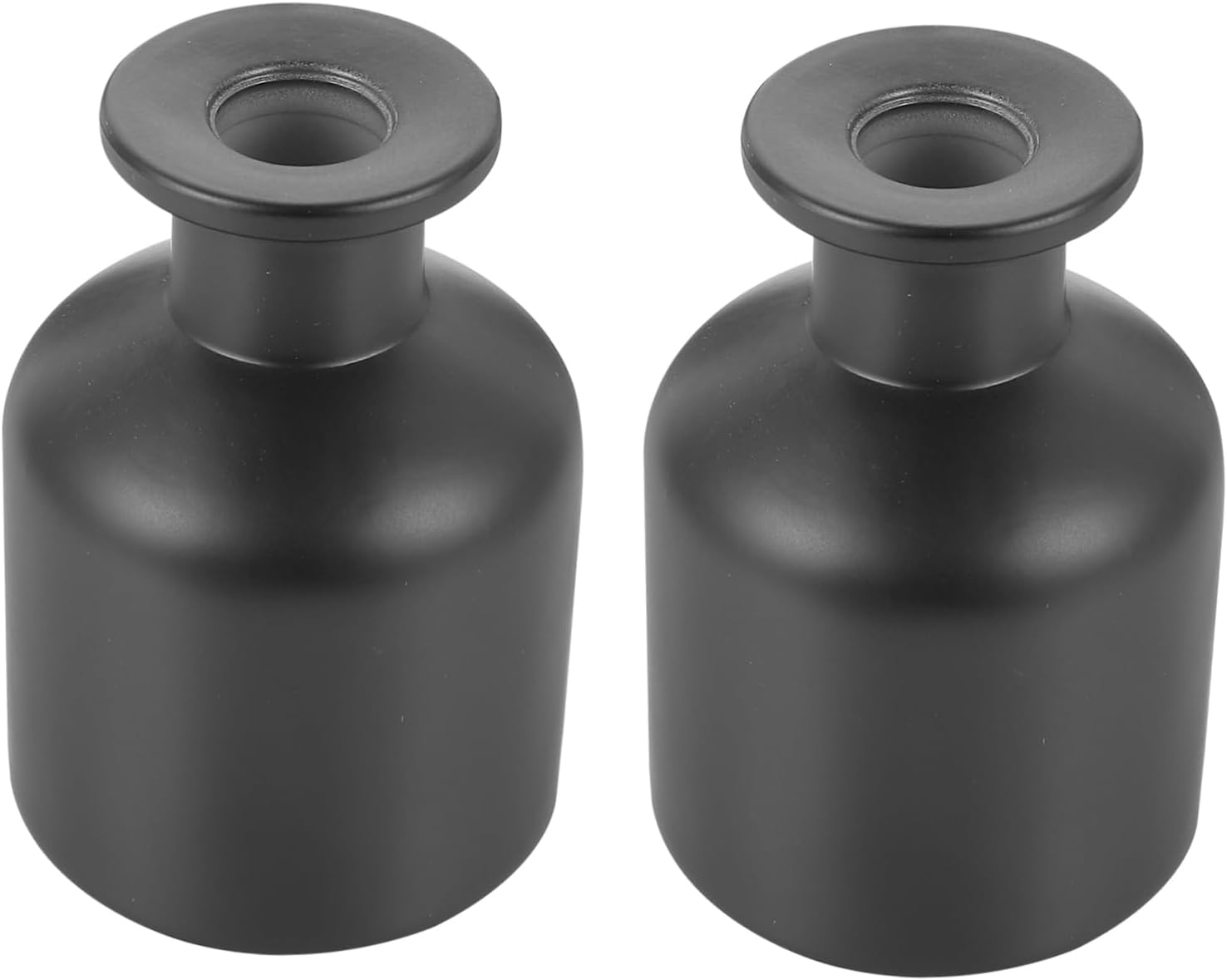 Yardenfun 2Pcs 150Ml Glass Aroma Bottles Matte Black Reed Diffuser Fragrance Release Bottles Home Decor Living Room Aromatherapy image number 5